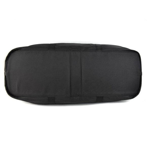 GUCCI: Black, Nylon & Patent Leather Logo Folding Compact Weekender Bag (wm) - Picture 5 of 12